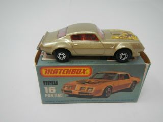 Matchbox Superfast Pontiac Firebird Trans Am No.  16 (1)
