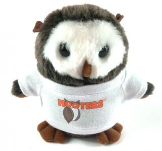 Hootie Official Hooters Mascot Stuffed Owl Plush In Hooters Tee Advertising 2018