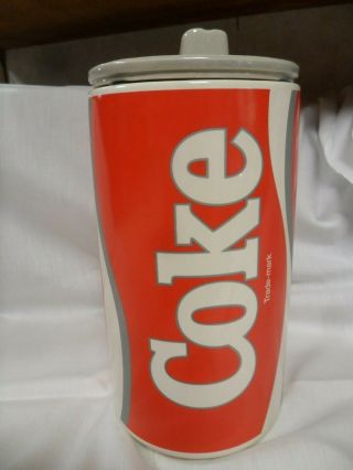 Mccoy Coca Cola Coke Can Ceramic Cookie Jar Rare Cj7