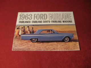 1963 Ford Fairlane Canada Sales Brochure Dealership Old Booklet Book