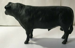 Vinatage Breyer Black Angus Bull,  large animal,  very matte black 2