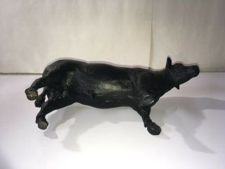 Vinatage Breyer Black Angus Bull,  large animal,  very matte black 3
