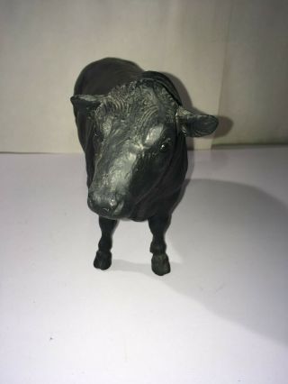 Vinatage Breyer Black Angus Bull,  large animal,  very matte black 4