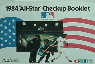 1984 Crest Toothpaste/ada Baseball Booklet (e Murray Cv,  C Ripken,  Dale Murphy,