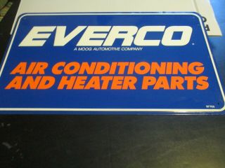 Vintage Everco A Moog Automotive Company Metal Embossed Sign 22 " X 13 "