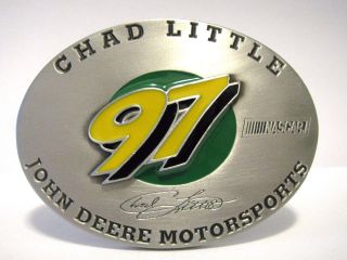 John Deere Nascar Motorsports 97 Chad Little 1998 Belt Buckle Roush Racing Jd