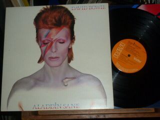 Pristine First Issue 1973 Uk Rca David Bowie Aladdin Sane & Fan Club Insert