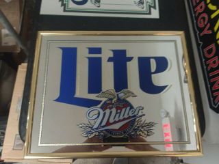 Miller Light Mirrored Picture