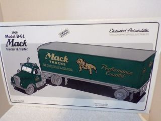 First Gear 1/34 1960 Mack B - 61 Tractor Trailer " Mack Trucks " Diecast Truck