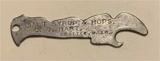 1930s Hart Malt Syrup Hops Seattle Washington Lady Shaped Bottle Opener A - 3 - 20