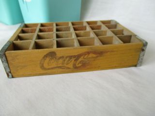 Vintage Coca - Cola Miniature Wooden Crate Dividers 24 Bottles Argentina Mini Case
