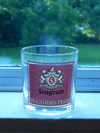 Seagram Blenders Pride (burgundy) " On The Rocks " Liquor Gin Drinking Glass Ltd