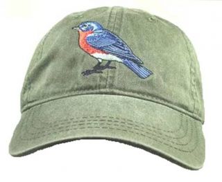 Eastern Bluebird Embroidered Cotton Cap Hat Bird Ornithology