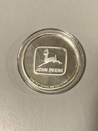 John Deere 945 Mower Conditioner.  999 Fine Silver 1 Troy Oz Collector Coin 2