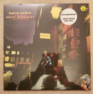 David Bowie The Rise & Fall Of Ziggy Stardust Gold Vinyl Album 45th Anniversary