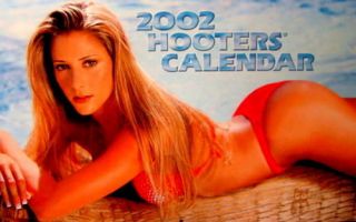 Hooters Swimsuit Bikini Contest Pin Up Calendar 2002 Uniform Vintage Sexy Model