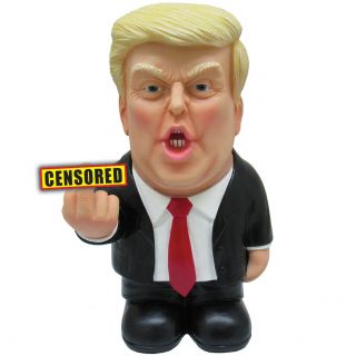 President Trump Middle Finger Figure - 9.  5 " Handpainted Resin Fiesty Potus