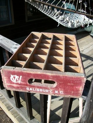 Cheerwine Soda Pop Bottle Wood Crate Authentic 24 Slot Salisbury,  N.  C. 5