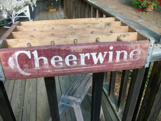 Cheerwine Soda Pop Bottle Wood Crate Authentic 24 Slot Salisbury,  N.  C. 6