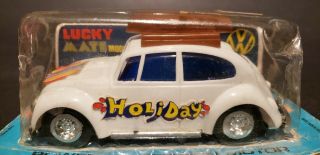 RARE VINTAGE HONG KONG PLASTIC FRICTION VOLKSWAGEN BEETLE LUCKY TOYS 5