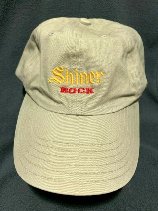 Vintage Shiner Bock Beer - Baseball Cap - Hat - Khaki Color - Logo Yellow Red