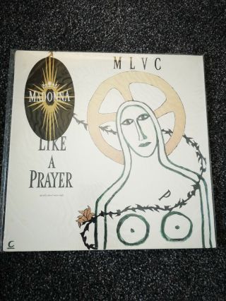 Madonna Like A Prayer - Stickered Usa 12 " Vinyl Single Record (maxi) Oop