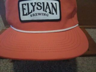 Rare Peach Color Elysian Brewing Patch Snapback Hat w/ Rope Fast Shipped Caps 3