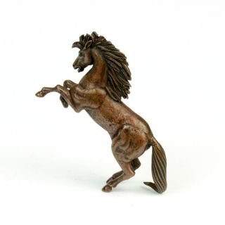 Miniature Bronze Horse Sculpture,  Hot Cast Bronze Equine Collectable,  Okimono