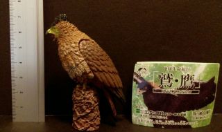 Rare Epoch (like Kaiyodo Takara) Crested Serpent Eagle Hawk Raptor Bird Figure