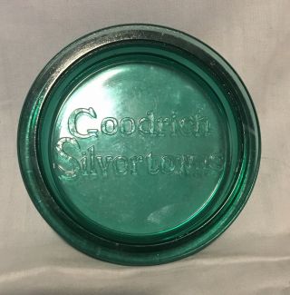 Old Bf Goodrich Tire Ashtray Bfg Glass Ashtray Only Green Embossed Silvertown