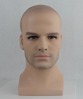 Fiberglass Male Mannequin Head Bust For Wig,  Sunglass And Hat Display