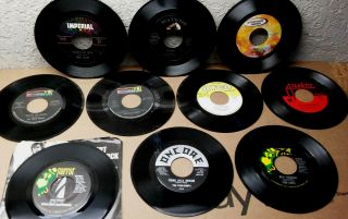 10 Vintage Vinyl Records 45 Rpm Ricky Nelson Grass Roots Sam Cooke Humperdinck