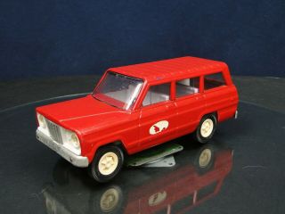 Tonka Red Jeep Wagoneer 9 " Pressed Steel Played With 12 Detailed Pics