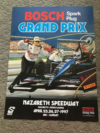 Nazareth Speedway Bosch Grand Prix 1997 Poster.  Mario Andretti