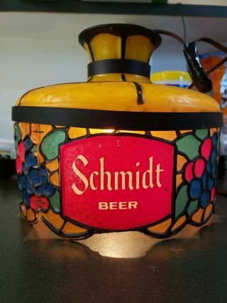 Vintage Schmidt Beer Plastic Hanging Lamp