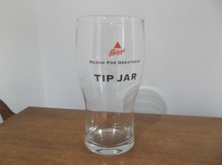 Collectible Bass Ale Brewery Tumbler Large 10 " Beer Tip Glass Cup Barware 2.  5 Qt