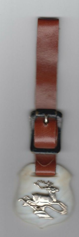 John Deere Pocket Watch Fob - Antique Mother Of Pearl