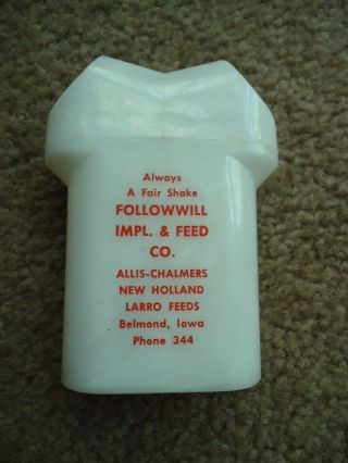Vintage Plastic Salt & Pepper Shaker Allis Chalmers/new Holland Iowa