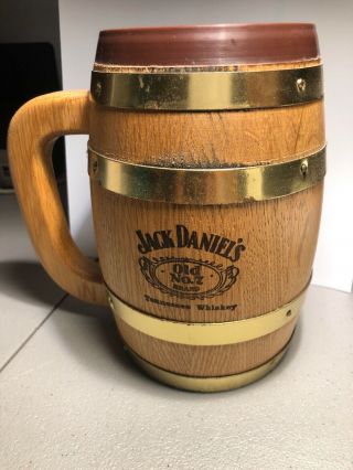 Vintage Jack Daniels Whiskey Barrel Mug Wooden
