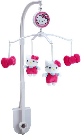 Hello Kitty Musical Mobile Baby Pink Kid Girl Child Toy Best Gift Cat