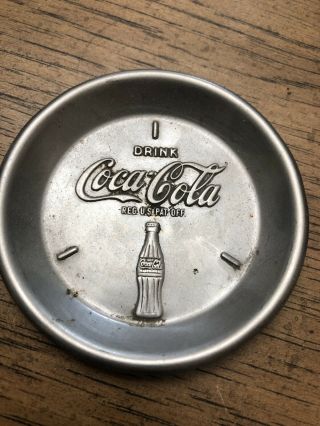 1950s Aluminum Coca Cola Advertising Coaster / Ashtray