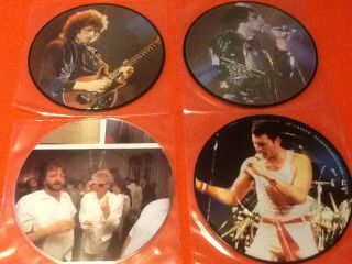 4 X Queen Freddie Mercury 7 " Vinyl Picture Discs - All - Interviews