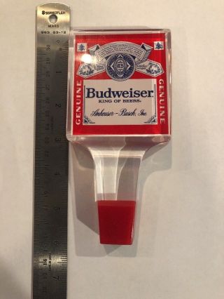 Vintage Budweiser King Of Beer Tap Handle Pull Acrylic Barwear