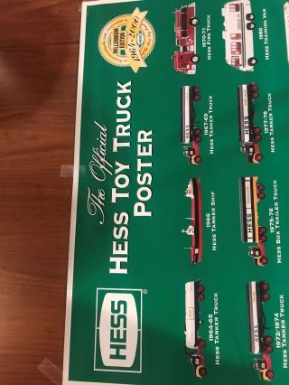 2000 Hess Toy Truck Millennium Edition Collector ' s Poster 24x30 4