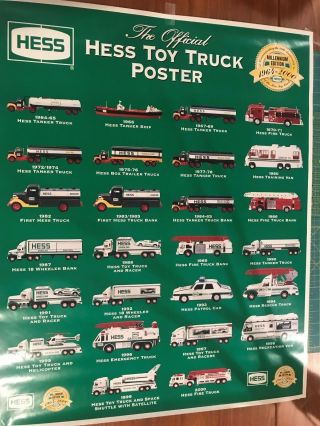 2000 Hess Toy Truck Millennium Edition Collector ' s Poster 24x30 5