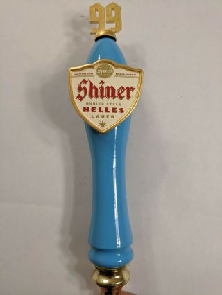 Shiner Helles 99 Years Anniversary Tap Handle Texas Spoetzl Brewery Blue 12 "