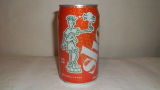 SLICE W/ FIDO DIDO ORANGE SODA [BOTTOM OPENED] 1985 SODA POP CAN 2