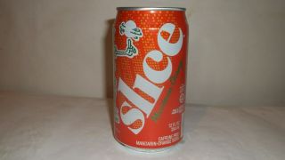 SLICE W/ FIDO DIDO ORANGE SODA [BOTTOM OPENED] 1985 SODA POP CAN 3