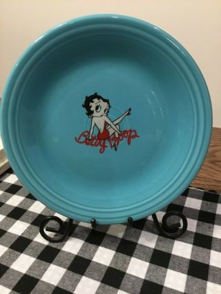 Betty Boop Turquoise Dinner Plate Fiestaware Homer Laughlin Fiesta