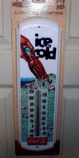 Ice Cold - Drink Coca - Cola`metal Thermometer`new - Licensed Prod - To Us